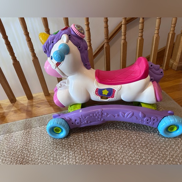 VTech Prance & Rock Learning Unicorn™ 2-in-1 Rocker & Ride-On Toy for Toddlers - Picture 3 of 9